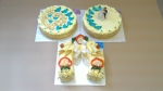 svatební dorty kulaté - svatební slaný dort podkova sýrová