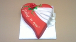 svatební děkovný dort srdce