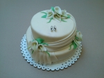 svatební 2 patrový dort kaly,prstýnky k 50 výročí svatby II