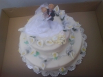 svatební dort kulatý 2 patra