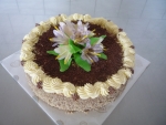 dort kulatý vrch čokoláda s květy