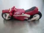  figurky - marcipánová motorka červená