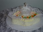 svatební dort vějíř s holibicemi č.43