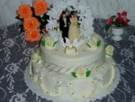 svatební dort 2 patrový dort č.018