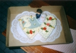 svatební dort dvojsrdce jako labutí jezero č.109