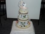 svatební 3 patrový dort na římských sloupech č.157