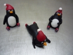 figurky marcipánové tučňáci s čepičkama