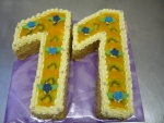 číslice dort ,vrch želé,kiwi č.478