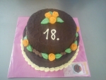 kulatý dvoupatrový dort v čokoládě č.544