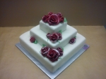 dort na zlatou svadbu 3 patrový s růžemi č.753