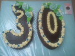 číslice dort vrch v čokoládě bok ořech